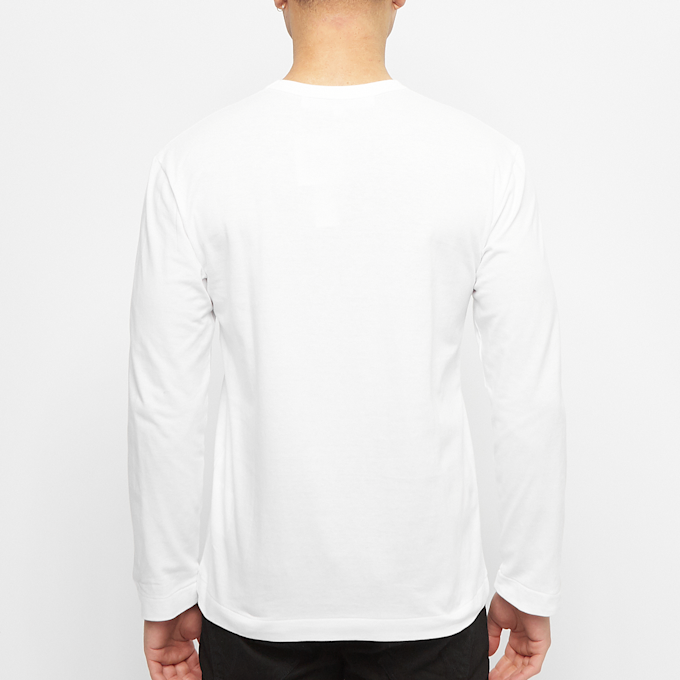 Comme des Garcons Play Play Black Heart Long Sleeve T-Shirt blanc 56281 4