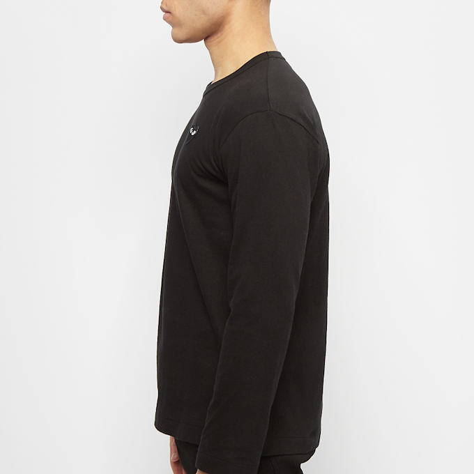 Comme des Garcons Play Play Black Heart Long Sleeve T-Shirt zwart 56282 3