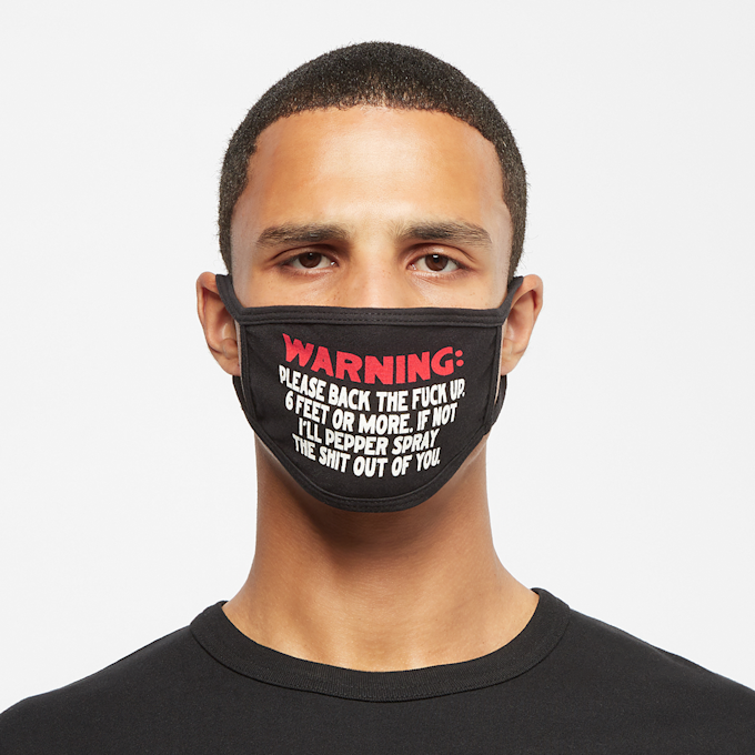 Market Warning Face Mask black black 56503 4