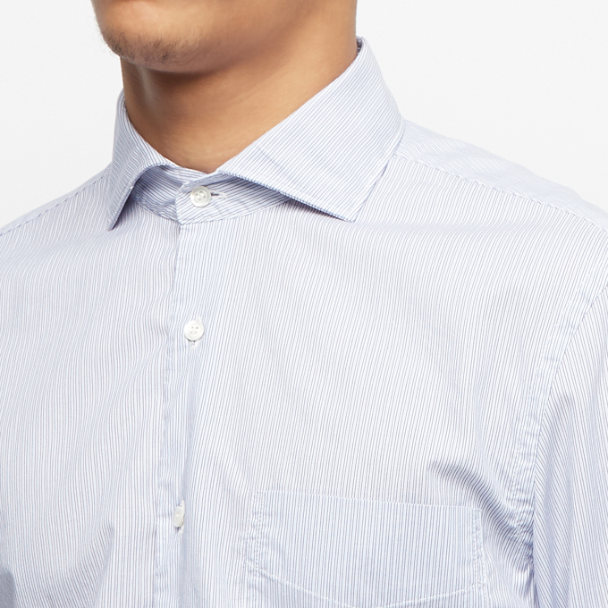 Aspesi Sem II Shirt Microstripe bleu 56932 5