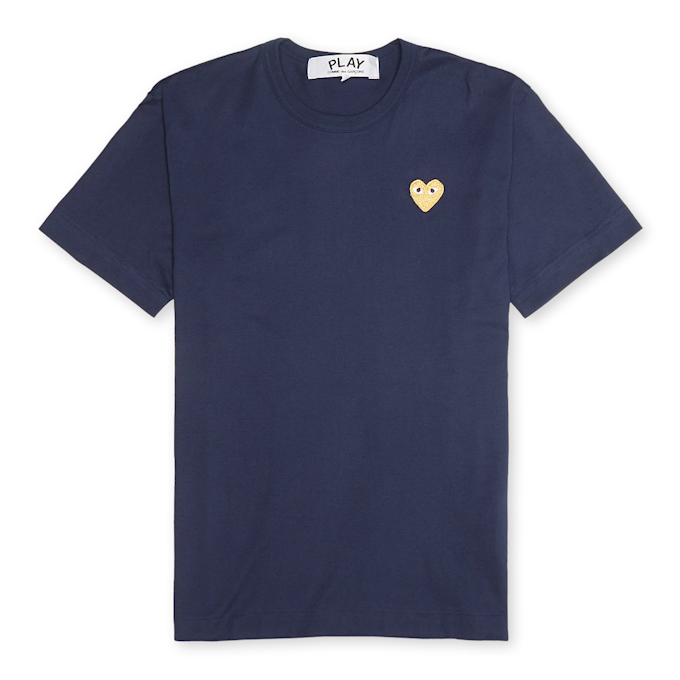 Comme des Garcons Play Gold Heart T-Shirt bleu 57547 1