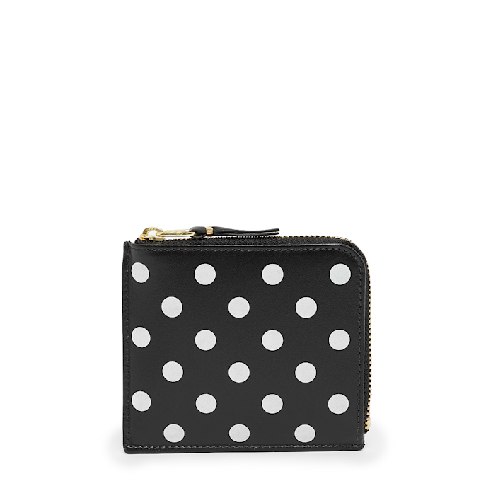 Comme des Garcons Wallet&nbsp; Dots Printed Leather Line black noir 58477 1