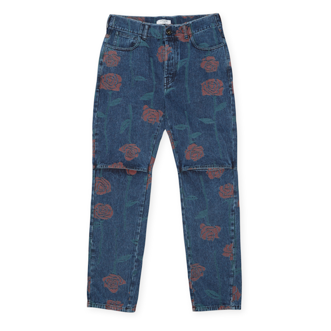 Opening Ceremony Str. Alloverroses Cutout Jeans blauw 59793 1