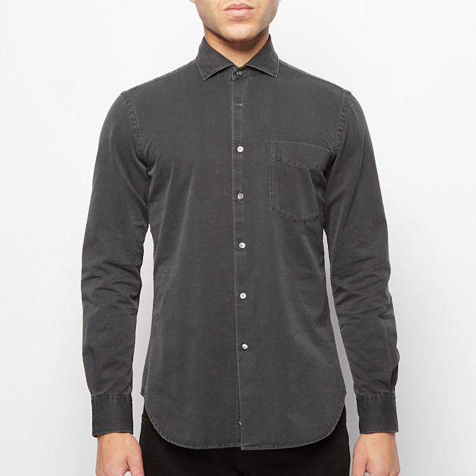 Aspesi Sem II Shirt Washed Denim zwart 60750 2