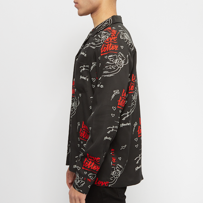 Soulland&nbsp; André Love Letter Joe Shirt noir 61031 3