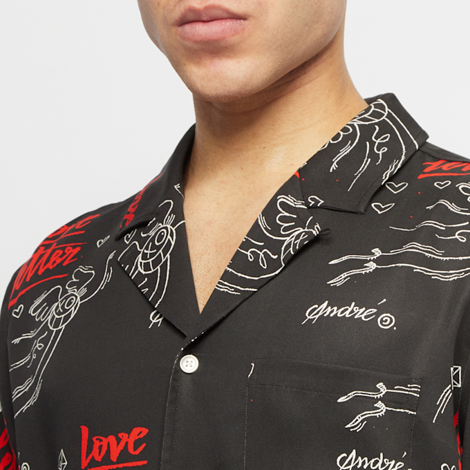 Soulland André Love Letter Joe Shirt black 61031 5