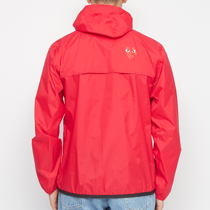 Comme des Garcons Play K-Way Hoodie Full Zip rot 71591 4