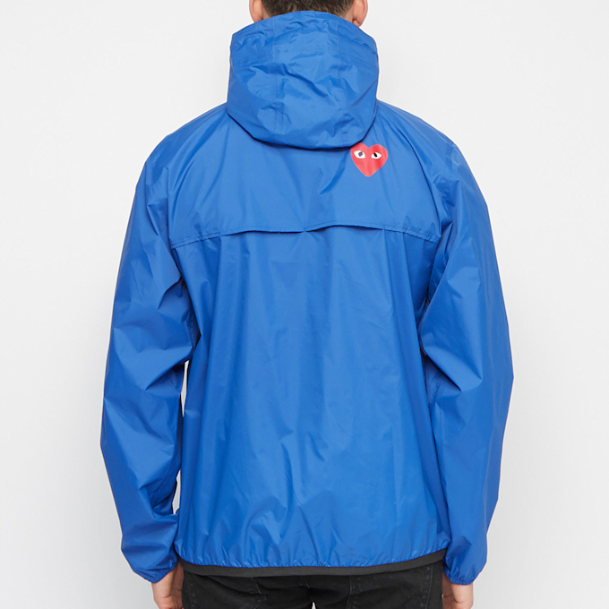 Comme des Garcons Play K-Way Hoodie Half Zip bleu 71596 4