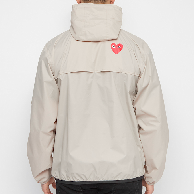 Comme des Garcons Play K-Way Hoodie Half Zip beige 71594 4