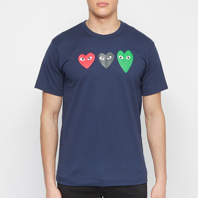 Comme des Garcons Play Play Logo T-Shirt bleu 71598 2
