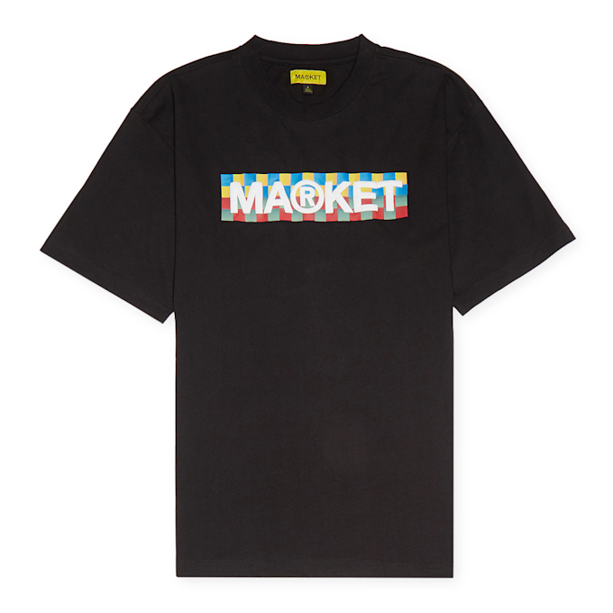 Market MARKET CHECKERED BAR LOGO T-SHIRT black schwarz 73286 1