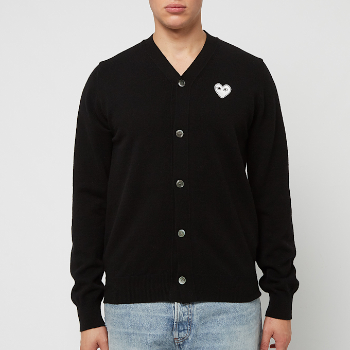 Comme des Garcons Play Knit Cardigan black 77068 2