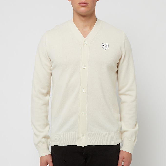 Comme des Garcons Play Knit Cardigan beige 77070 2