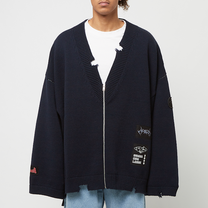 Ambush Felted Knit Zip Cardigan blue 81078 2
