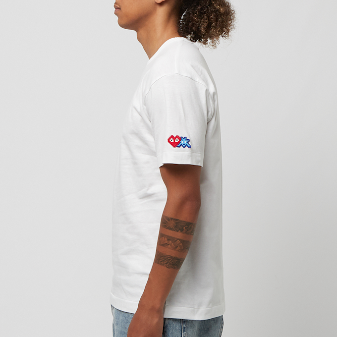 Comme des Garcons Play x The Artist Invader T-Shirt wit 81355 3
