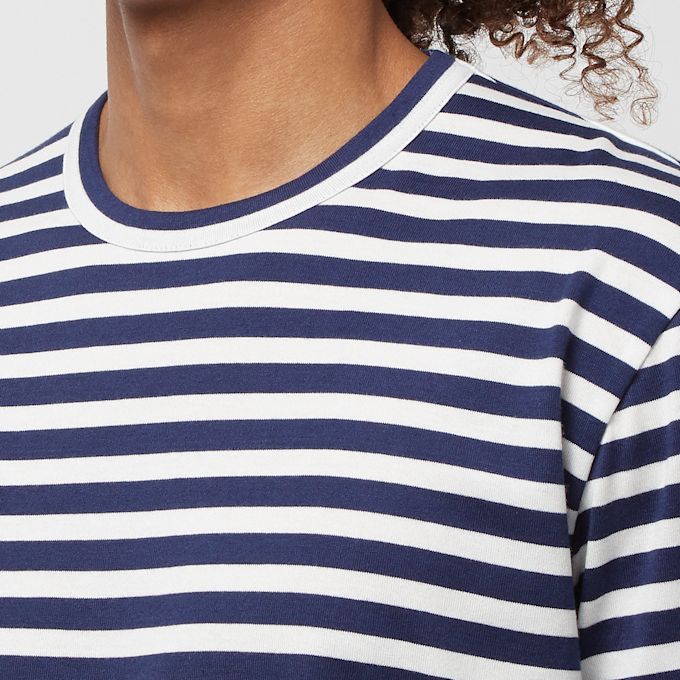 Comme des Garcons Play x The Artist Invader Striped Longsleeve T-Shirt bleu 81356 5