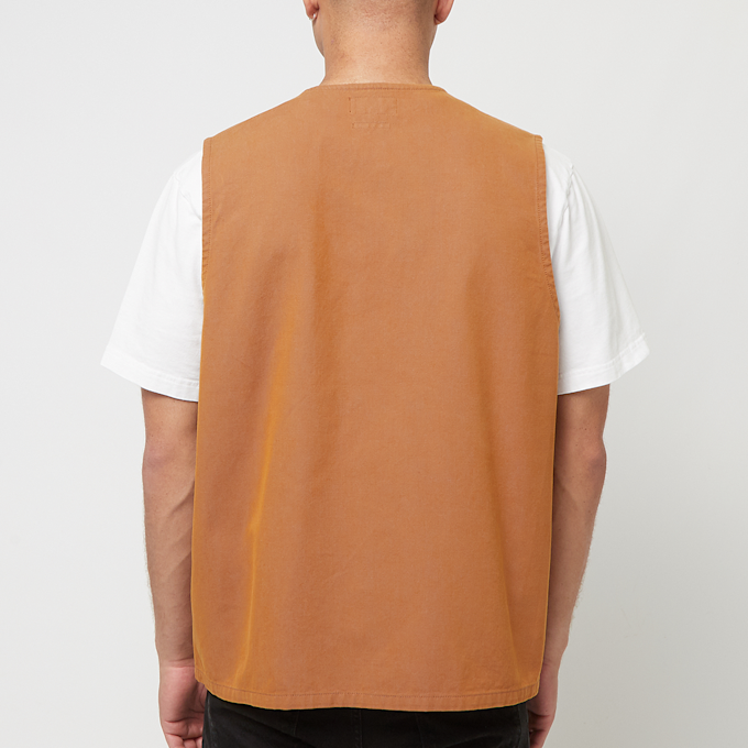 Beams Plus Work Zip Vest Canvas beige 82854 4