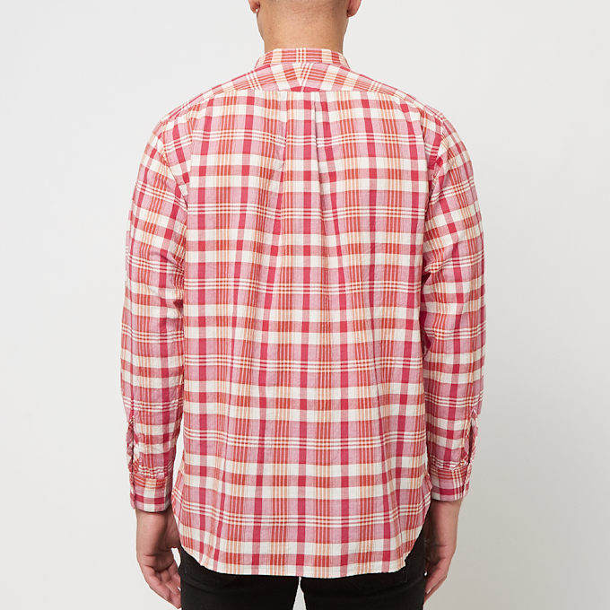 Beams Plus Band Pullover Madras rood 82940 4