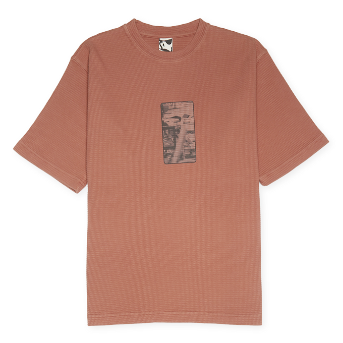 GR10K&nbsp; Waffle T-Shirt rouge 83024 1