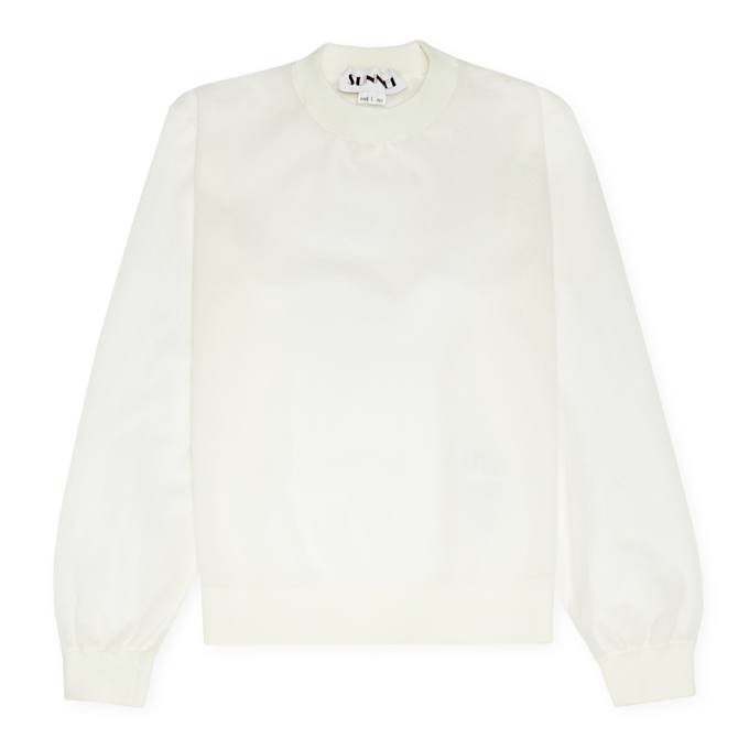 Sunnei Fine Japnese Rib Knit Longsleeve weiß 83614 1