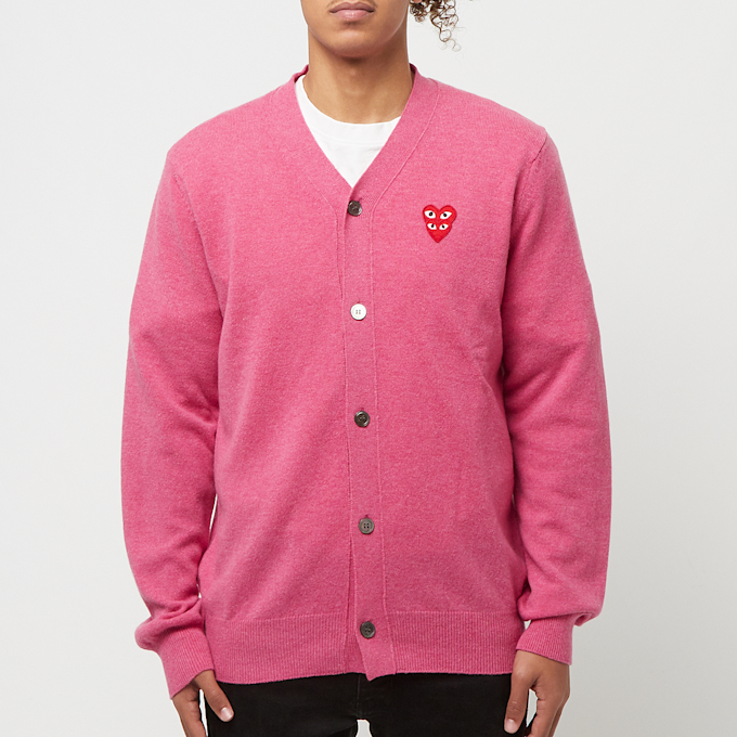 Comme des Garcons Play Knit Cardigan rosa 83644 2
