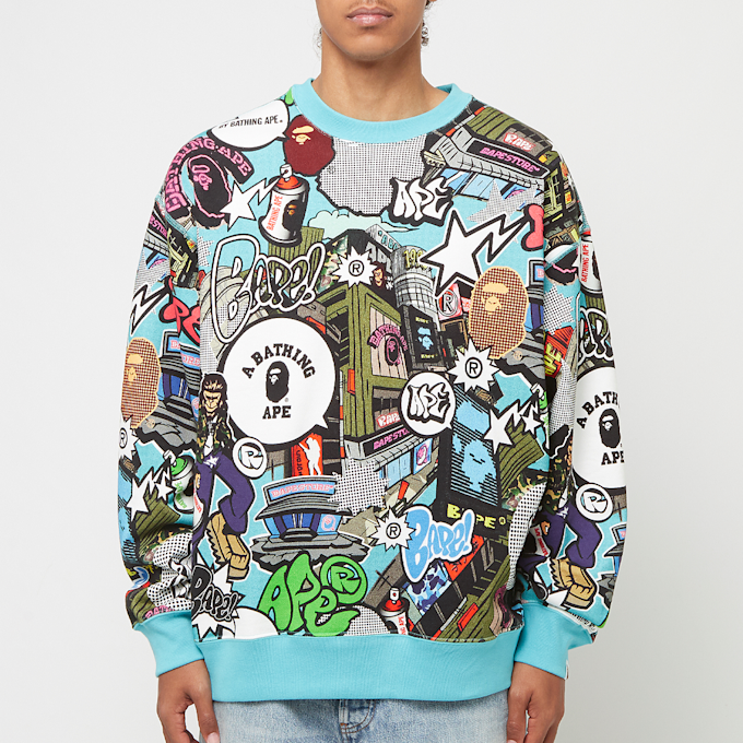 A Bathing Ape Comic Art Crewneck multi-colour 83796 2