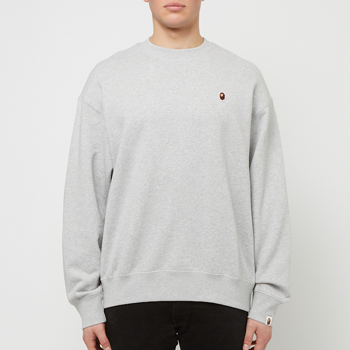A Bathing Ape Head One Point Crewneck gris 83799 2