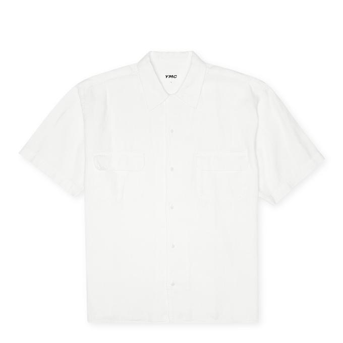YMC Wray Short Sleeve Shirt (Linen) weiß 84309 1
