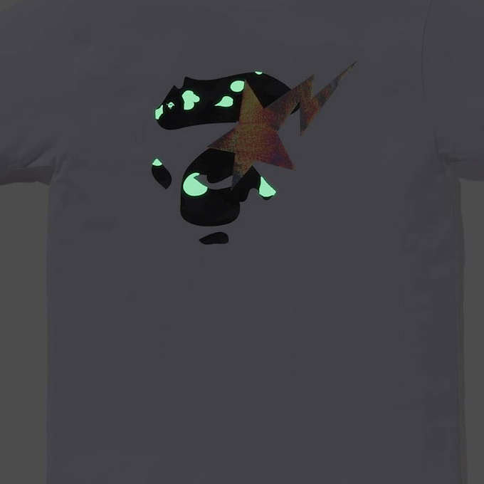 A Bathing Ape City Camo Ape Face Sta T-Shirt weiß 86731 8