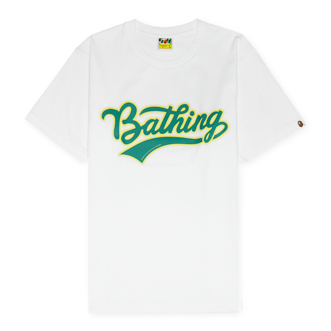 A Bathing Ape Varsity Baseball Logo Tee wit 89954 1