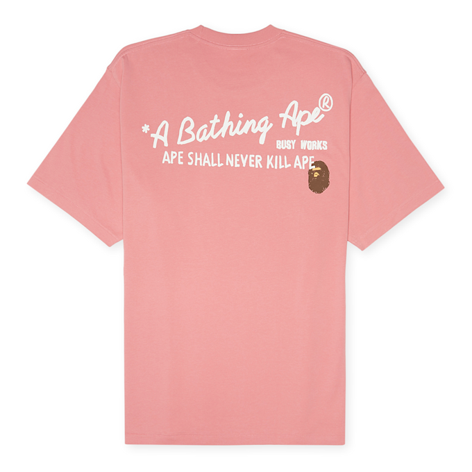 A Bathing Ape Hand Draw BAPE Tee light pink 89957 1