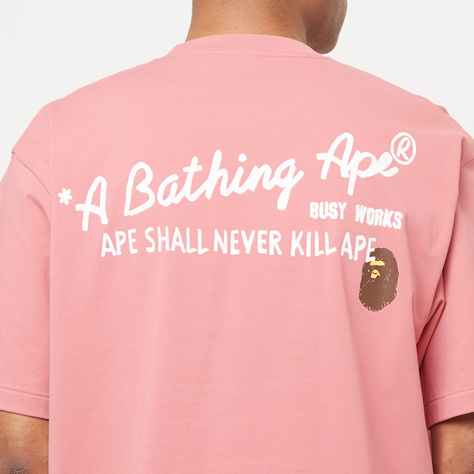 A Bathing Ape Hand Draw BAPE Tee light pink 89957 6