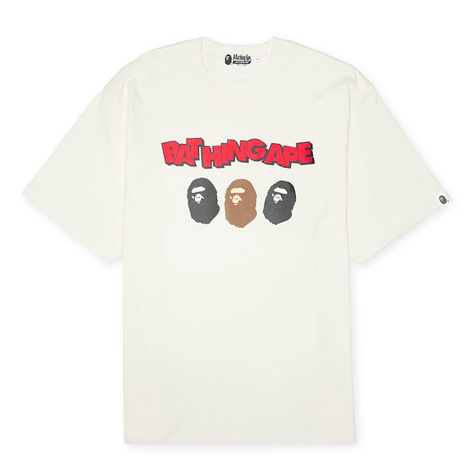 A Bathing Ape Triple Ape Head Tee beige 90254 1