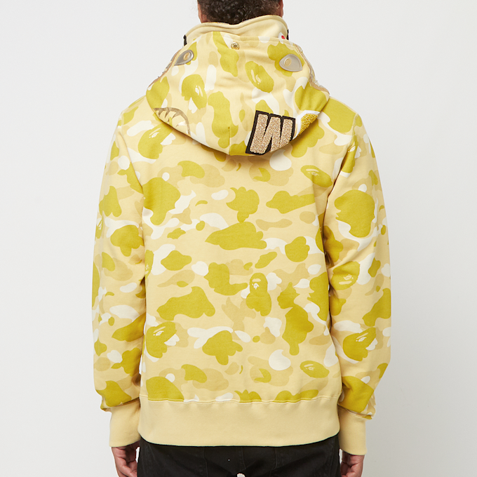 A Bathing Ape&nbsp; Color Camo Double Shark Full Zip Hoodie jaune 90255 4