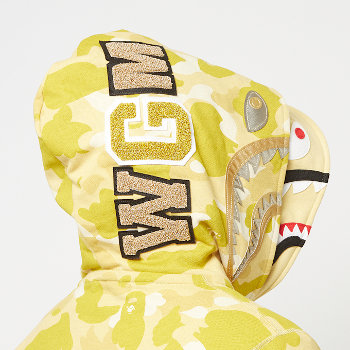 A Bathing Ape Color Camo Double Shark Full Zip Hoodie gelb 90255 6