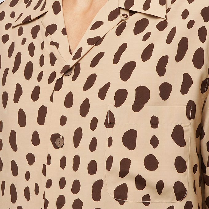 Wacko Maria Hawaiian Shirt S/S ( Type-2 ) beige 90655 5