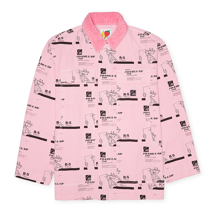 Sky High Farm Insulation Print Chore Coat Woven rosa 90287 1