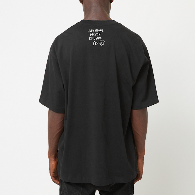 A Bathing Ape Hand Drawn Logo Relaxed Fit Tee black 85284 4