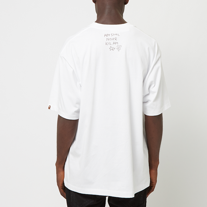 A Bathing Ape Hand Drawn Logo Relaxed Fit Tee white 85286 4
