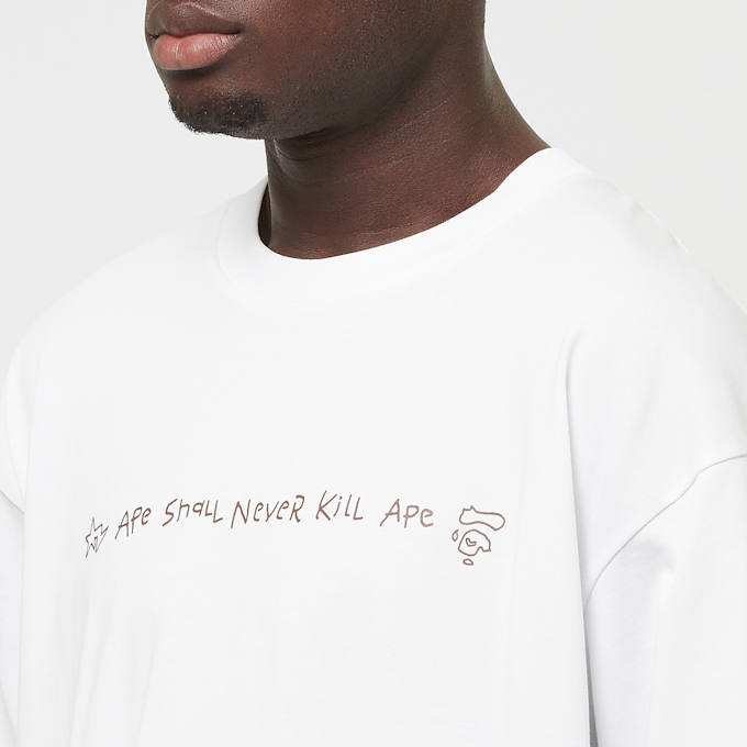 A Bathing Ape Hand Drawn Logo Relaxed Fit Tee weiß 85286 6