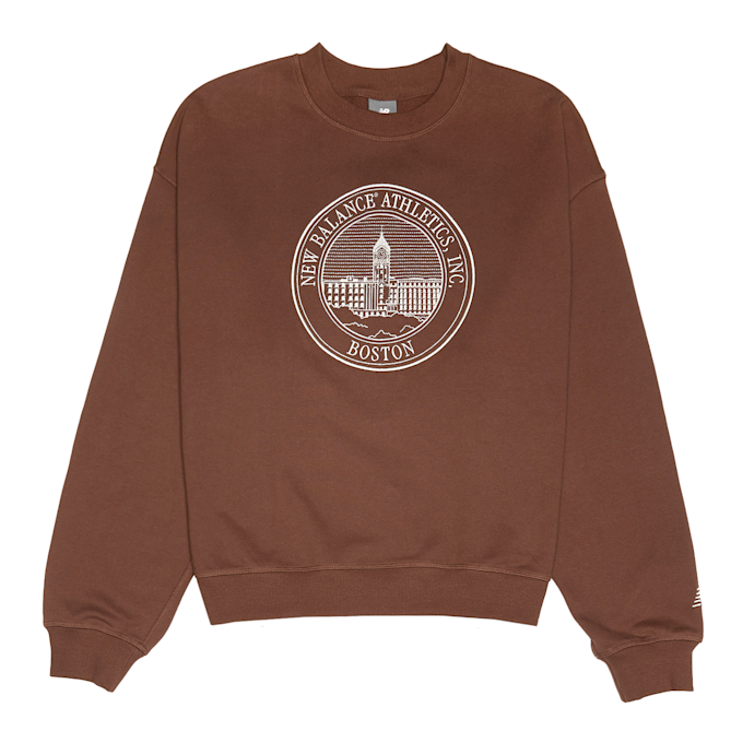 New Balance Wmns Athletics French Terry Crest Crew braun 87078 1