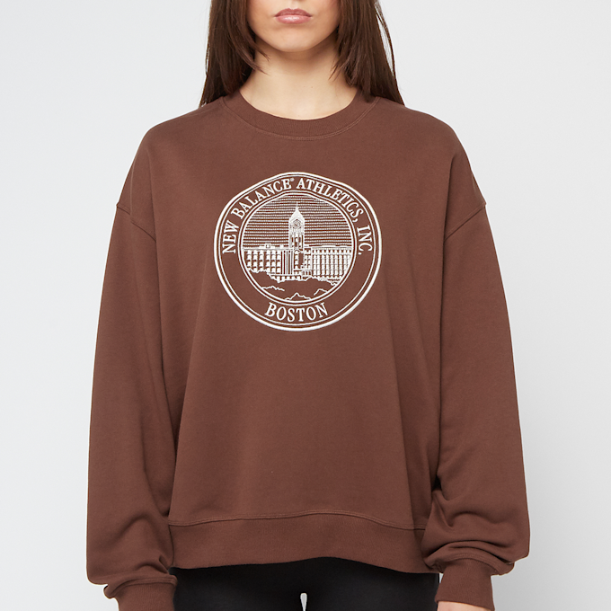 New Balance Wmns Athletics French Terry Crest Crew braun 87078 2