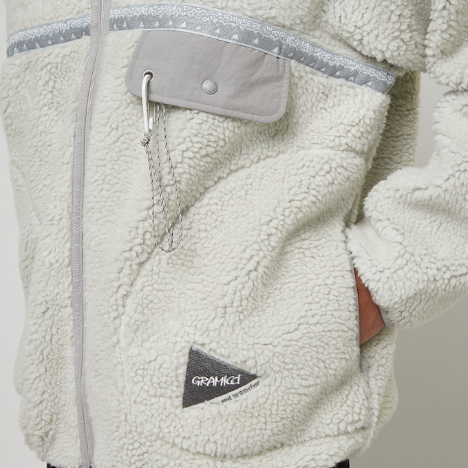 Gramicci x And Wander JQ Tape Fleece Jacket gris 87143 5