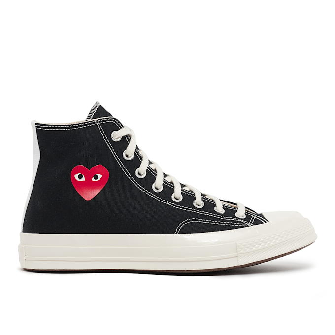 Comme des Garcons Play Small Red Heart Chuck Taylor All Star '70 Hi noir 87159 2