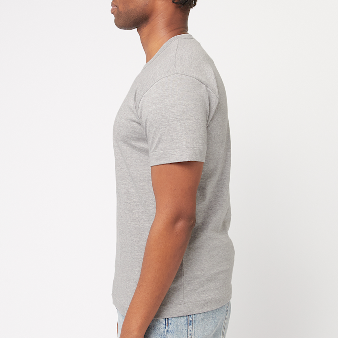 Comme des Garcons Play Small Red Heart Neck T-Shirt Grey grey 85443 3