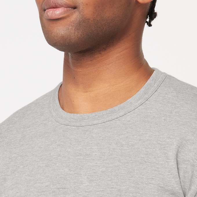 Comme des Garcons Play Small Red Heart Neck T-Shirt Grey grau 85443 5