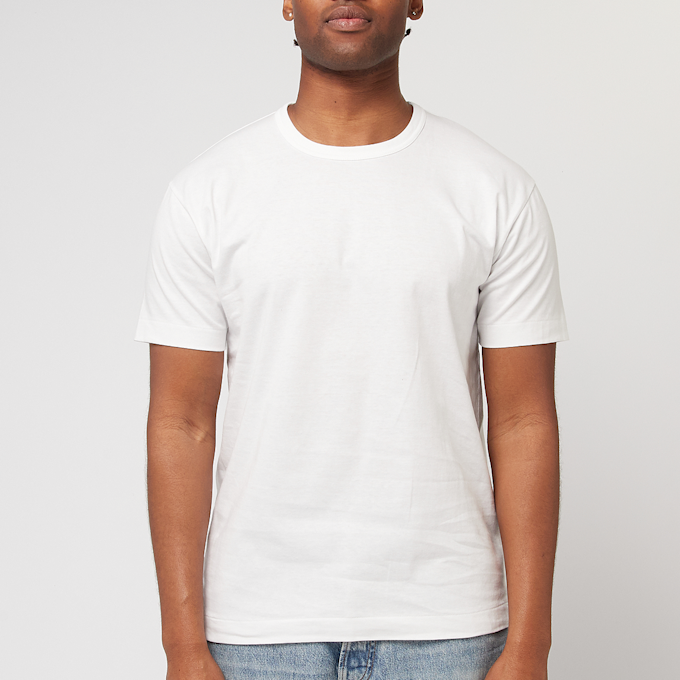 Comme des Garcons Play Small Red Heart Neck T-Shirt White blanc 89156 2