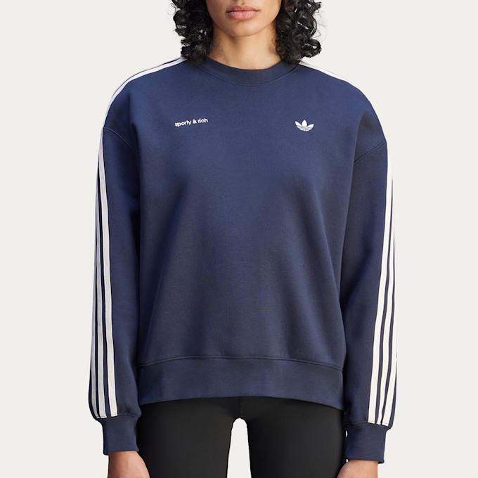 adidas Originals x Sporty & Rich Wmns Collegiate Pack Sweatshirt blue 89947 2