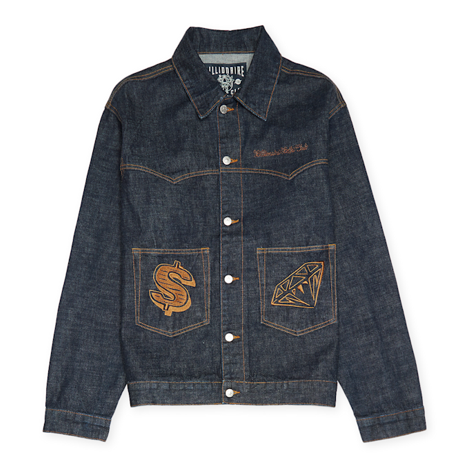 Billionaire Boys Club Diamonds & Dollars Selvedge Denim Jacket blauw 89164 1