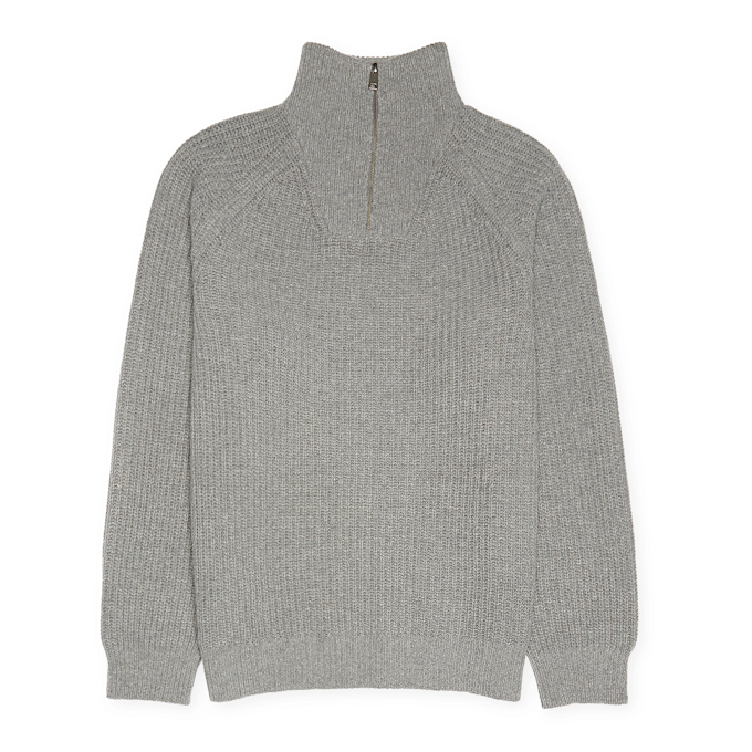 Carhartt WIP Marlon Half Zip Sweater grey 89685 1